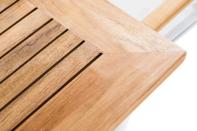 Las Vegas Matbord Utomhus Förlängningsbart 152-210x90 cm - Teak/Vit - Utemöbler - Utebord & trädgårdsbord - Matbord utomhus