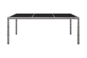 Matbord för trädgården grå 200x150x74 cm konstrotting