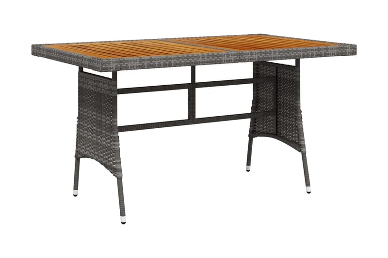 Matbord Utomhus för trädgård grå 130x70x72cm konstrotting massiv aka - Grå - Utemöbler - Utebord & trädgårdsbord - Matbord utomhus