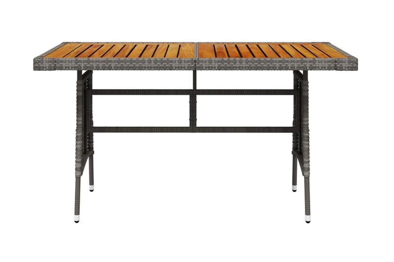 Matbord Utomhus för trädgård grå 130x70x72cm konstrotting massiv aka - Grå - Utemöbler - Utebord & trädgårdsbord - Matbord utomhus