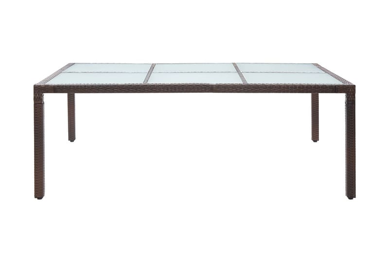 Matbord Utomhus för trädgården brun 200x150x74 cm konstrotting - Brun - Utemöbler - Utebord & trädgårdsbord - Matbord utomhus