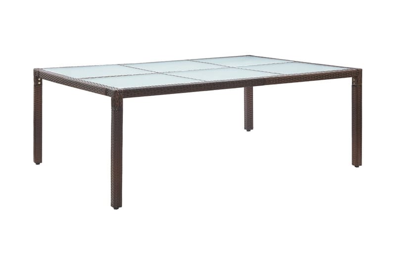 Matbord Utomhus för trädgården brun 200x150x74 cm konstrotting - Brun - Utemöbler - Utebord & trädgårdsbord - Matbord utomhus
