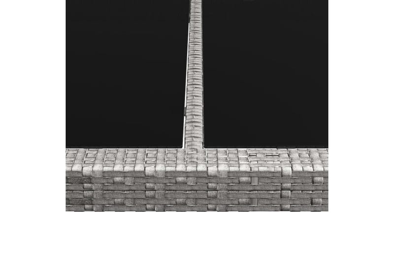 Matbord Utomhus för trädgården grå 200x150x74 cm konstrotting - Grå - Utemöbler - Utebord & trädgårdsbord - Matbord utomhus