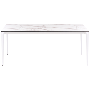 Matbord utomhus Sovareto 90x180 cm Marmoreffekt - Vit - Utemöbler - Utebord & trädgårdsbord - Matbord utomhus