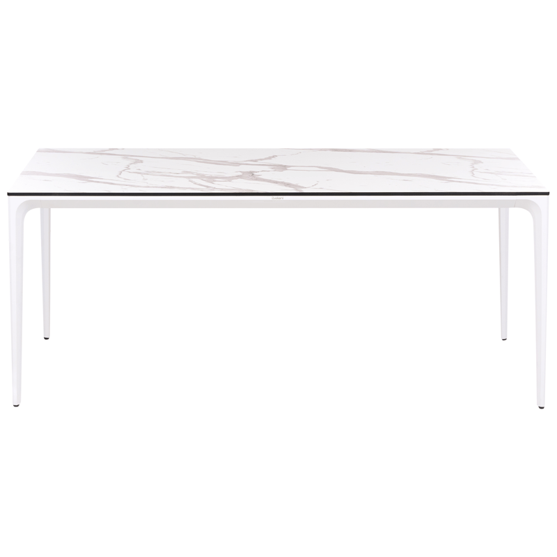 Matbord utomhus Sovareto 90x180 cm Marmoreffekt - Vit - Utemöbler - Utebord & trädgårdsbord - Matbord utomhus