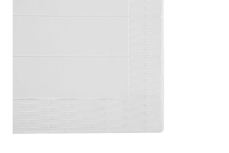 Matbord Utomhus vit 140 x 80 cm FOSSANO - Vit - Utemöbler - Utebord & trädgårdsbord - Matbord utomhus