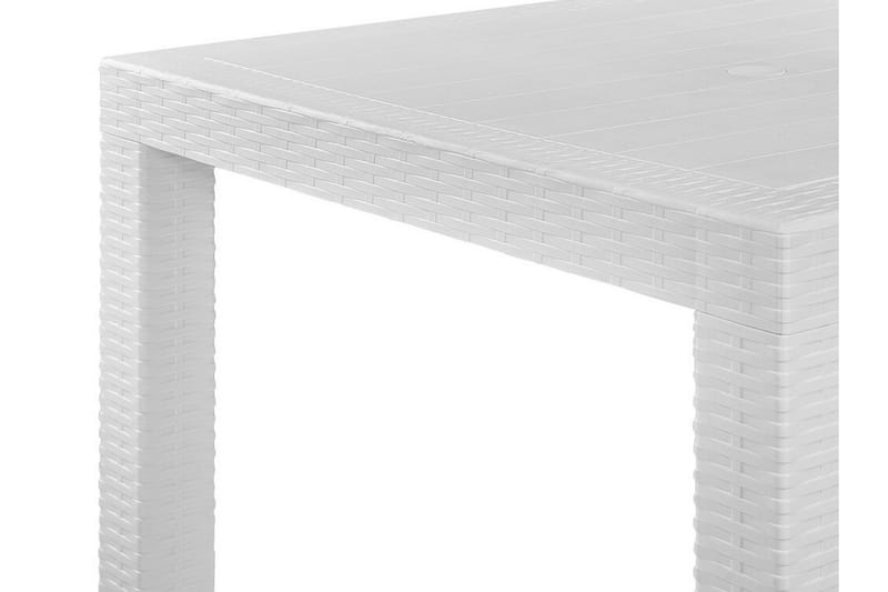 Matbord Utomhus vit 140 x 80 cm FOSSANO - Vit - Utemöbler - Utebord & trädgårdsbord - Matbord utomhus