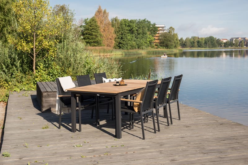 Mexico Förlängningsbart Matbord Utomhus 160-240 cm Brun/Svart - Venture Home - Utemöbler - Utebord & trädgårdsbord - Matbord utomhus