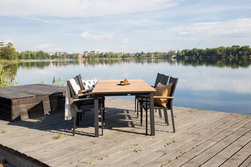 Mexico Förlängningsbart Matbord Utomhus 160-240 cm Brun/Svart - Venture Home - Utemöbler - Utebord & trädgårdsbord - Matbord utomhus