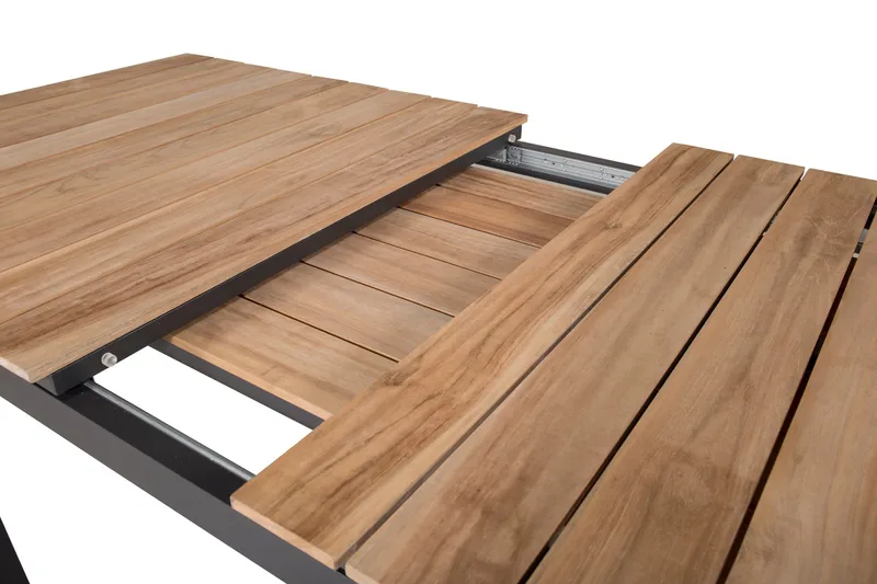 Mexico Förlängningsbart Matbord Utomhus 160-240 cm Brun/Svart - Venture Home - Utemöbler - Utebord & trädgårdsbord - Matbord utomhus