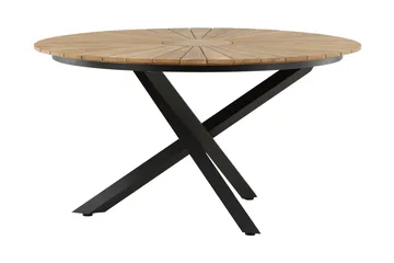 Mexico Matbord Utomhus Rund 140 cm Brun/Svart - Venture Home - Utemöbler - Utebord & trädgårdsbord - Matbord utomhus