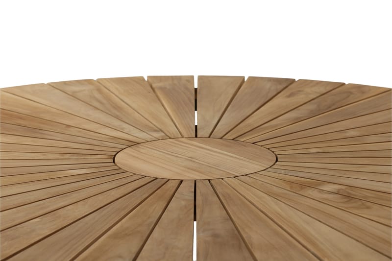 Mexico Matbord Utomhus Rund 140 cm Brun/Svart - Venture Home - Utemöbler - Utebord & trädgårdsbord - Matbord utomhus