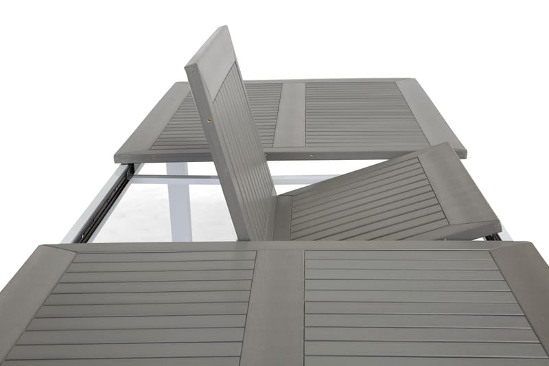 Monaco Matbord Förlängningsbart 220-280x100 cm - Vit/grå - Matbord utomhus
