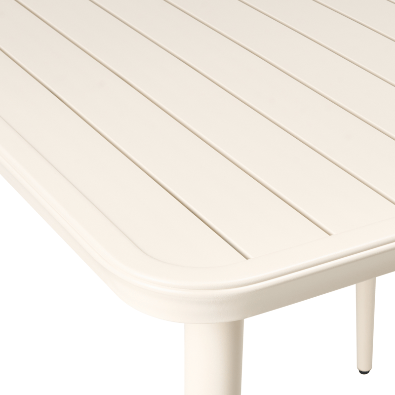 Matbord utomhus Naturno 80 cm Aluminum - Beige - Utemöbler - Utebord & trädgårdsbord - Matbord utomhus