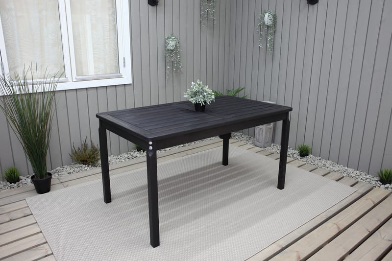 Olivio Matbord Utomhus 135x77 cm - Svart - Utemöbler - Utebord & trädgårdsbord - Matbord utomhus