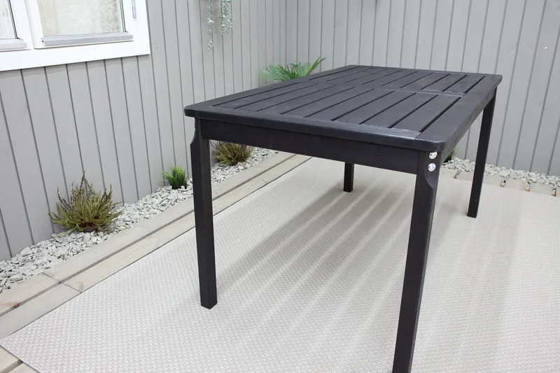 Olivio Matbord Utomhus 135x77 cm - Svart - Utemöbler - Utebord & trädgårdsbord - Matbord utomhus