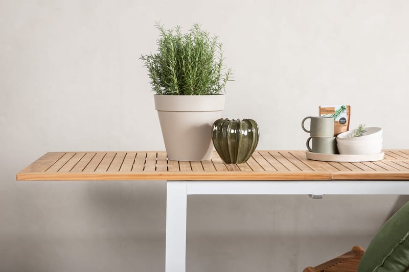 Panama Förlängningsbart Matbord Utomhus 224-324 cm - Teak/Vit - Utemöbler - Utebord & trädgårdsbord - Matbord utomhus