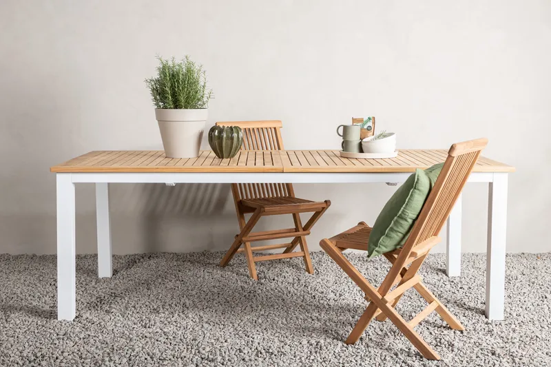 Panama Förlängningsbart Matbord Utomhus 224-324 cm - Teak/Vit - Utemöbler - Utebord & trädgårdsbord - Matbord utomhus