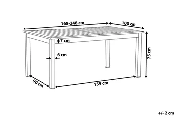 Pancole Trädgårdsbord 248 cm - Grå - Utemöbler - Utebord & trädgårdsbord - Matbord utomhus