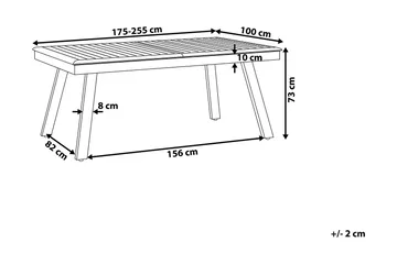 Pereta Trädgårdsbord 255 cm - Grå - Utemöbler - Utebord & trädgårdsbord - Matbord utomhus
