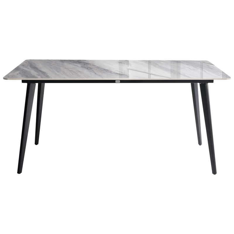 Matbord utomhus Rodallo 160 cm Sten - Grå/Svart - Utemöbler - Utebord & trädgårdsbord - Matbord utomhus