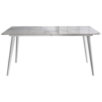 Matbord utomhus Rodallo 90x160 cm Sten - Vit - Utemöbler - Utebord & trädgårdsbord - Matbord utomhus