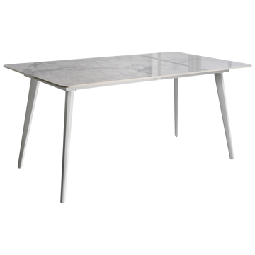 Matbord utomhus Rodallo 90x160 cm Sten - Vit - Utemöbler - Utebord & trädgårdsbord - Matbord utomhus