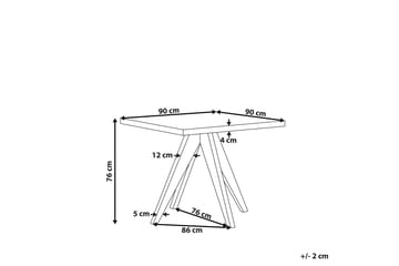 Rund Trädgårdsbord betongeffekt 90 c 90 cm OLBIA - Grå - Utemöbler - Utebord & trädgårdsbord - Matbord utomhus