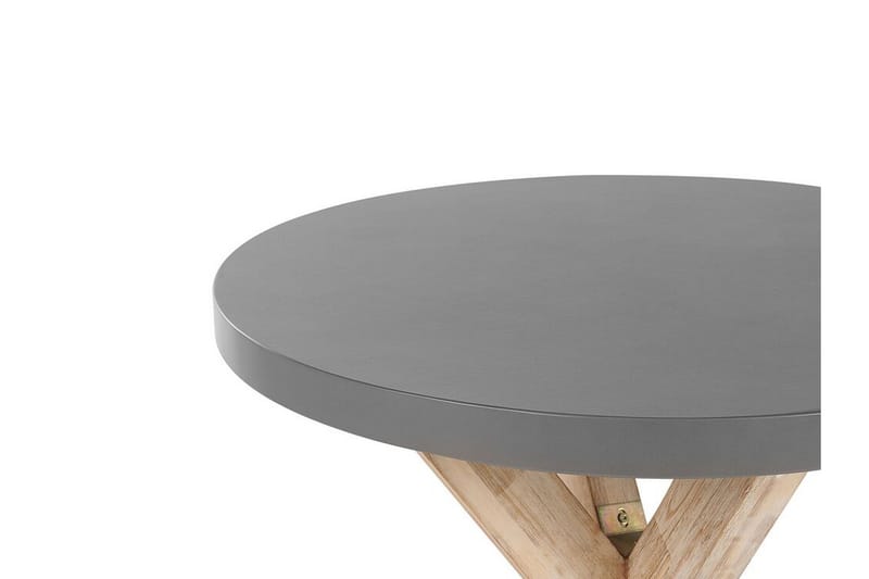 Rund Trädgårdsbord betongeffekt 90 cm OLBIA - Grå - Utemöbler - Utebord & trädgårdsbord - Matbord utomhus