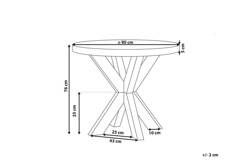 Rund Trädgårdsbord betongeffekt 90 cm OLBIA - Grå - Utemöbler - Utebord & trädgårdsbord - Matbord utomhus
