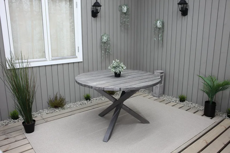 Scottsdale Matbord Utomhus 112 cm Runt Shabby Chic - KWA - Utemöbler - Utebord & trädgårdsbord - Matbord utomhus