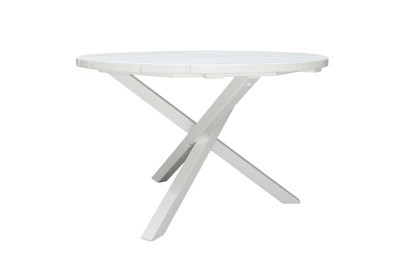 Scottsdale Matbord Utomhus 112 cm Runt Vit - KWA - Utemöbler - Utebord & trädgårdsbord - Matbord utomhus