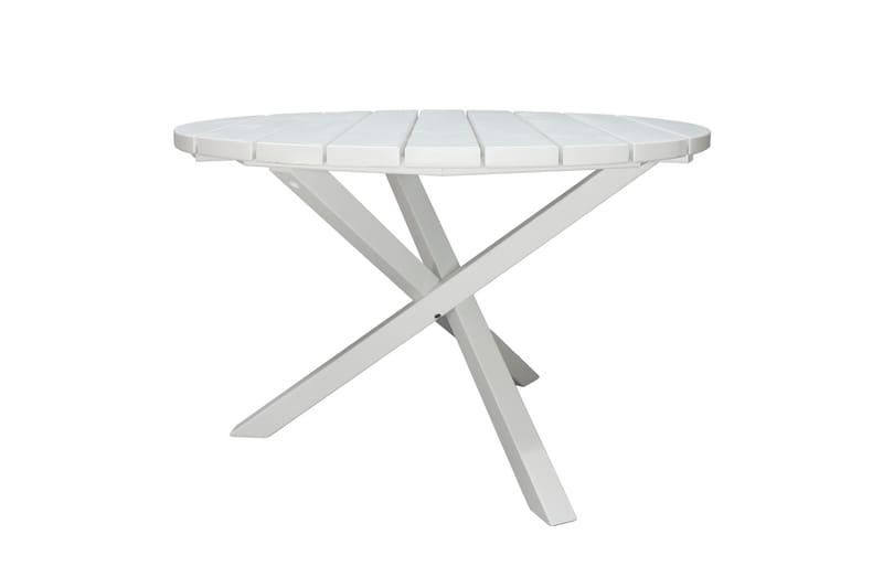 Scottsdale Matbord Utomhus 112 cm Runt Vit - KWA - Utemöbler - Utebord & trädgårdsbord - Matbord utomhus