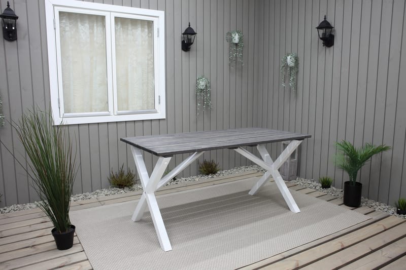 Scottsdale Matbord Utomhus 150 cm Grå/Vit - KWA - Utemöbler - Utebord & trädgårdsbord - Matbord utomhus