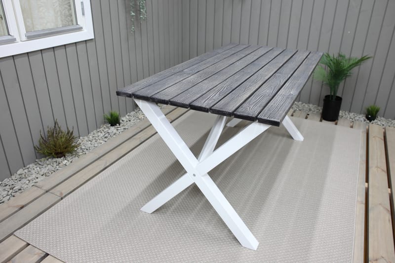 Scottsdale Matbord Utomhus 150 cm Grå/Vit - KWA - Utemöbler - Utebord & trädgårdsbord - Matbord utomhus