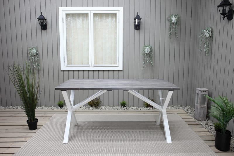Scottsdale Matbord Utomhus 150 cm Grå/Vit - KWA - Utemöbler - Utebord & trädgårdsbord - Matbord utomhus