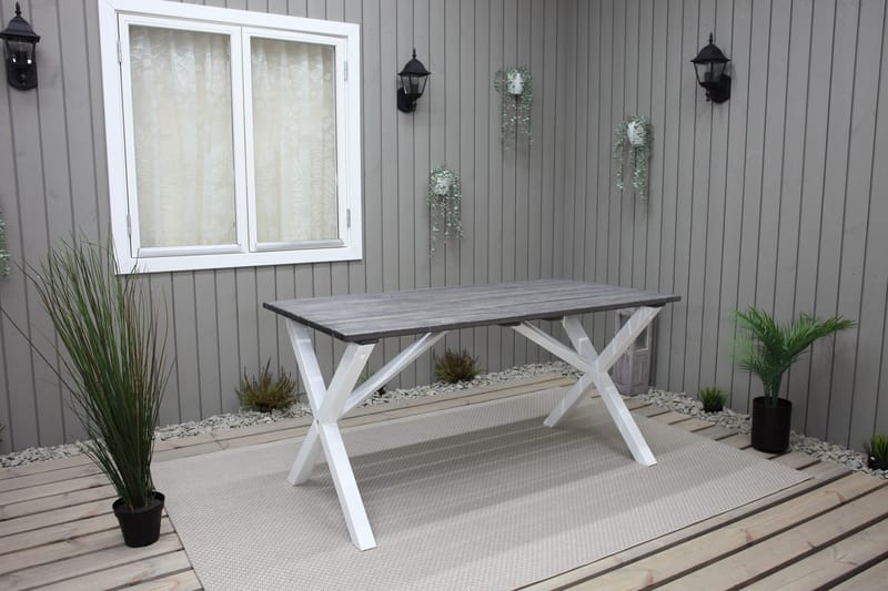 Scottsdale Matbord Utomhus 150 cm Grå/Vit - KWA - Utemöbler - Utebord & trädgårdsbord - Matbord utomhus