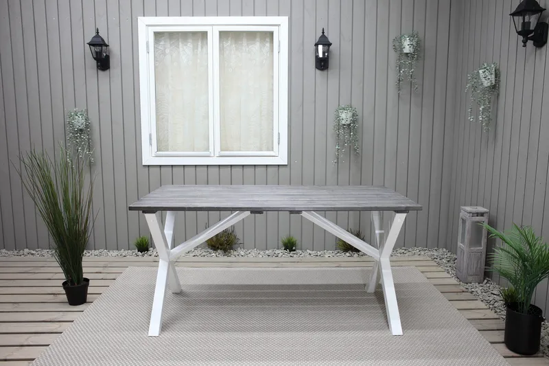 Scottsdale Matbord Utomhus 150 cm Grå/Vit - KWA - Utemöbler - Utebord & trädgårdsbord - Matbord utomhus