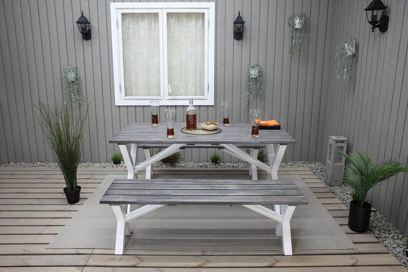 Scottsdale Matbord Utomhus 150 cm Grå/Vit - KWA - Utemöbler - Utebord & trädgårdsbord - Matbord utomhus