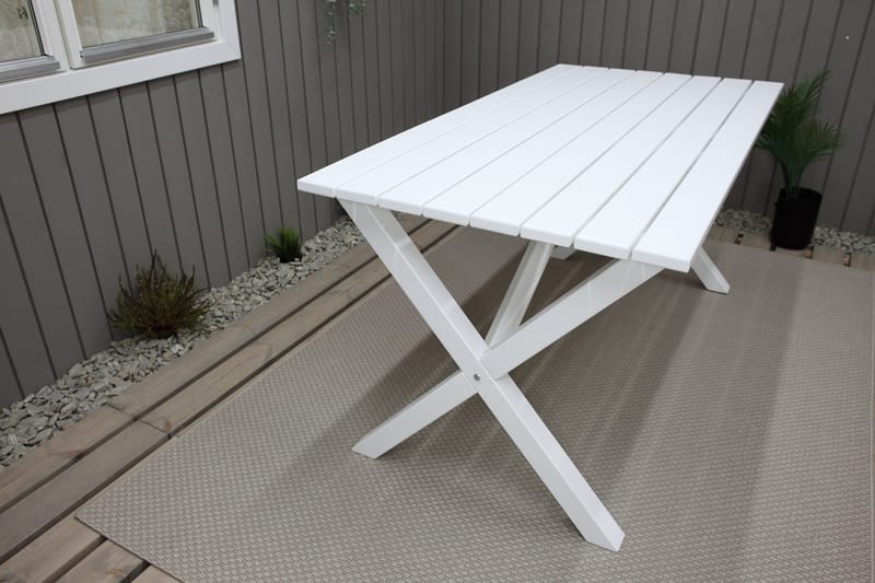 Scottsdale Matbord Utomhus 150x77 cm Vit - KWA - Utemöbler - Utebord & trädgårdsbord - Matbord utomhus