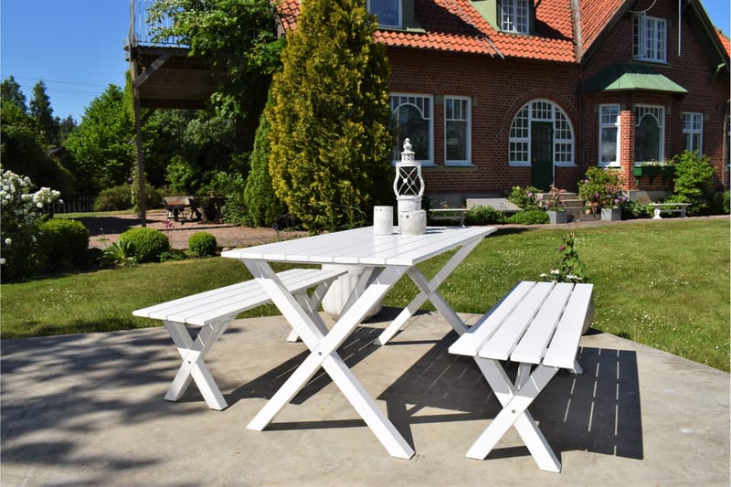 Scottsdale Matbord Utomhus 150x77 cm Vit - KWA - Utemöbler - Utebord & trädgårdsbord - Matbord utomhus