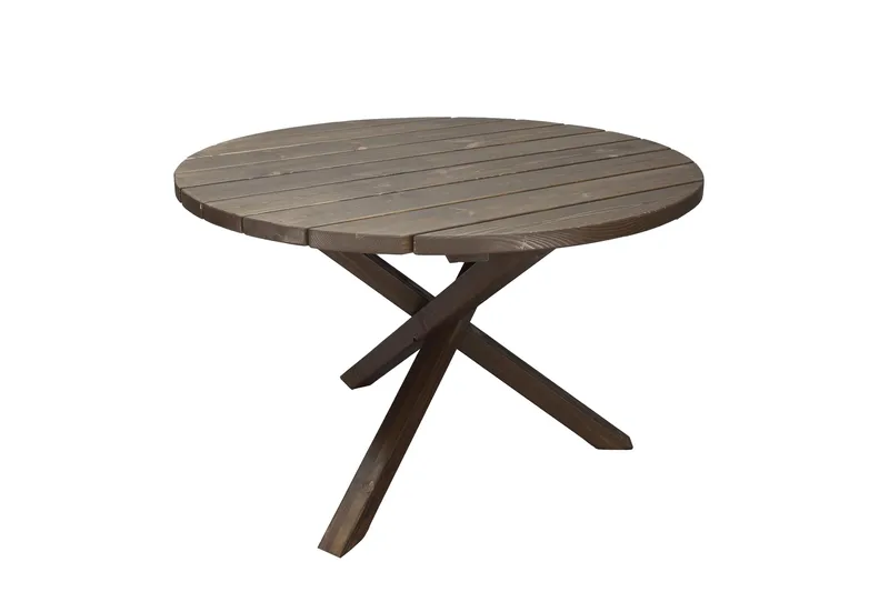 Scottsdale Matbord Utomhus Runt 112 cm - Brun - Utemöbler - Utebord & trädgårdsbord - Matbord utomhus