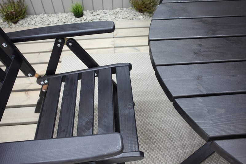 Scottsdale Matbord Utomhus Runt 112 cm - Kaffesvart - Utemöbler - Utebord & trädgårdsbord - Matbord utomhus