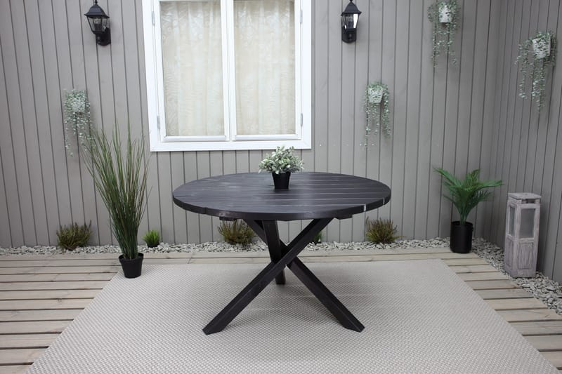 Scottsdale Matbord Utomhus Runt 112 cm - Kaffesvart - Utemöbler - Utebord & trädgårdsbord - Matbord utomhus