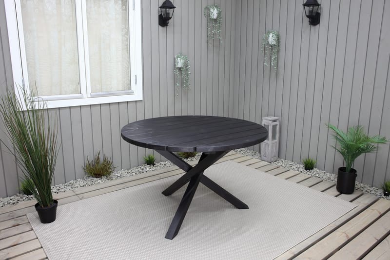 Scottsdale Matbord Utomhus Runt 112 cm - Kaffesvart - Utemöbler - Utebord & trädgårdsbord - Matbord utomhus