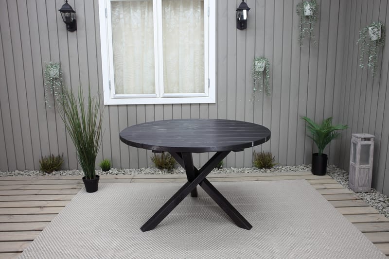Scottsdale Matbord Utomhus Runt 112 cm - Kaffesvart - Utemöbler - Utebord & trädgårdsbord - Matbord utomhus