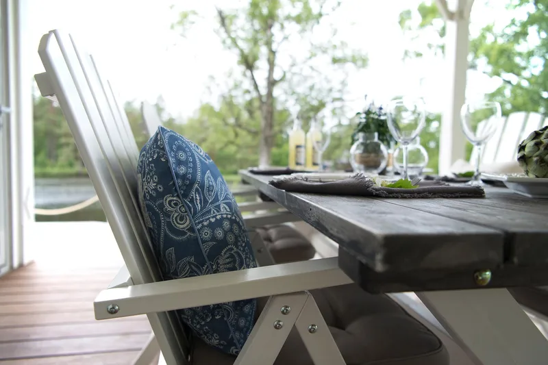 Shabby Chic Matbord Utomhus 195x86 cm Grå/Vit - Hillerstorp - Utemöbler - Utebord & trädgårdsbord - Matbord utomhus