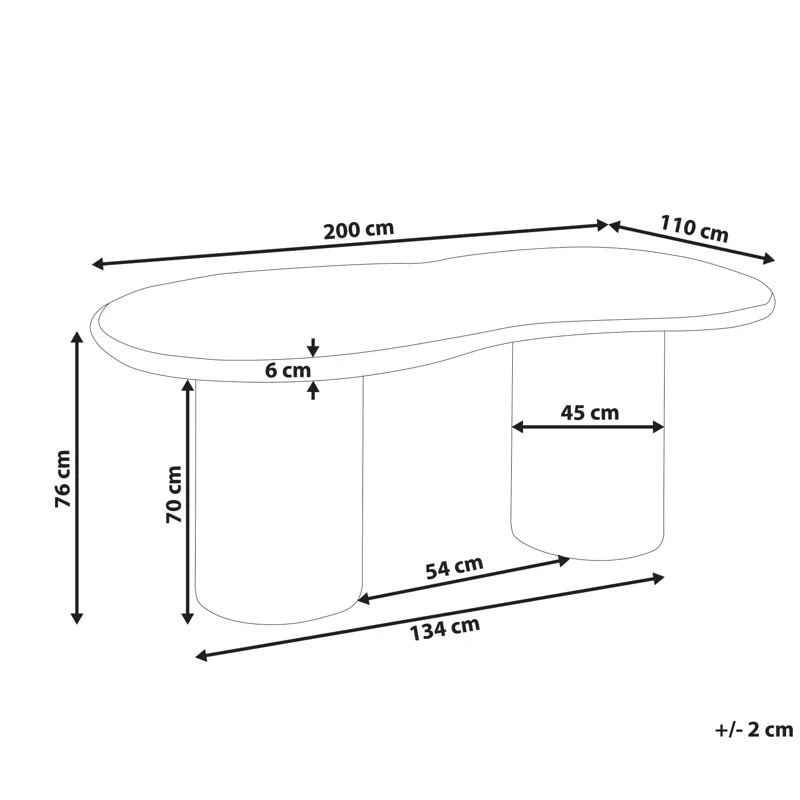 Matbord utomhus Sirmione 200 cm Terrazzoeffekt - Vit - Utemöbler - Utebord & trädgårdsbord - Matbord utomhus