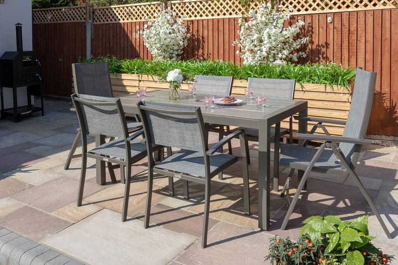 Solana Matbord Utomhus 160 cm - Grå - Utemöbler - Utebord & trädgårdsbord - Matbord utomhus