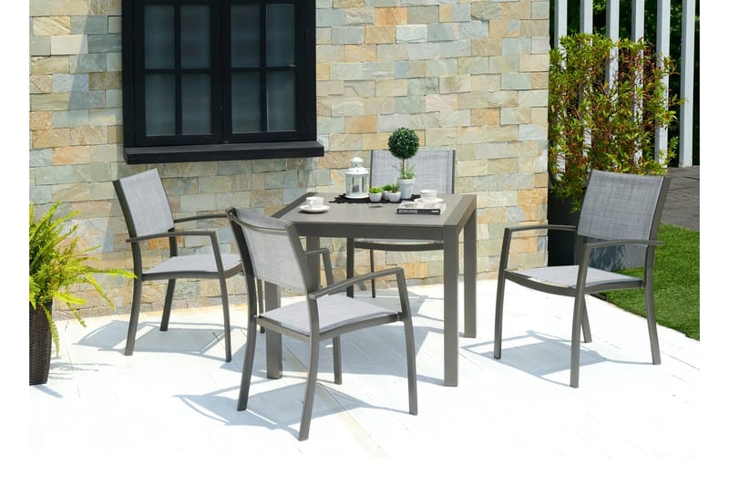 Solana Matbord Utomhus 88 cm - Grå - Utemöbler - Utebord & trädgårdsbord - Matbord utomhus